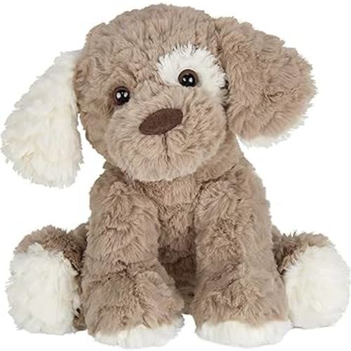 Bearington Beige and Brown Dog 10.5 Inch Stuffed Dog - Puppy Stuffed Animal - Plush Dog