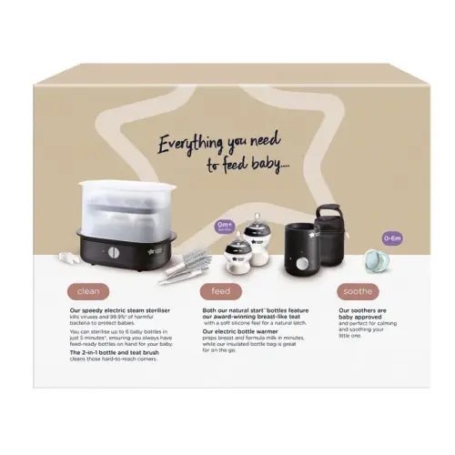 Tommee Tippee Essential Starter Kit Black Gen3 | Baby Bunting AU