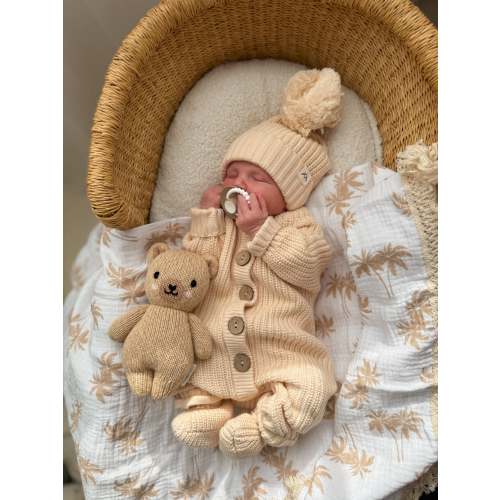 Knitted Romper - Oat