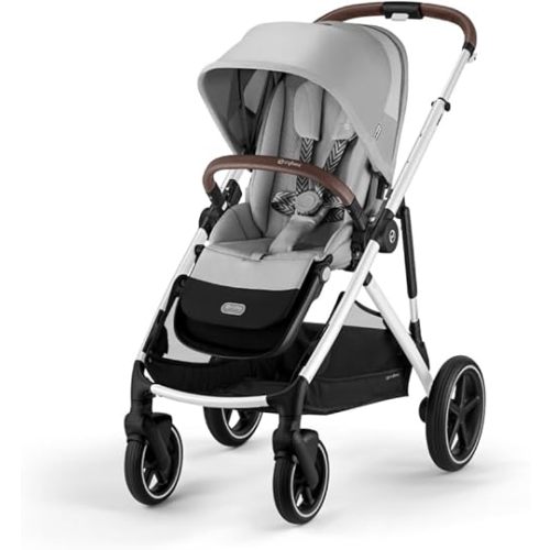 Cybex Gazelle S Stroller, Modular Double Stroller for Infant and Toddler, Includes Detachable Shopping Basket, Over 20+ Configurations, Folds Flat for Easy Storage, Lava Grey