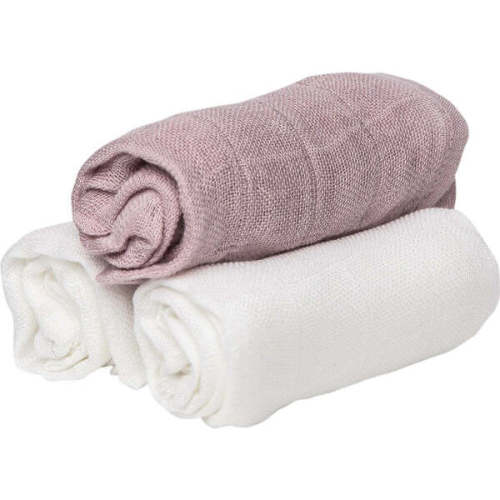 Muslin Squares Set, Grey & White - Les Enfants | Maisonette