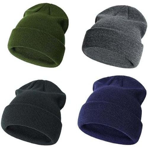Urban Virgin 4 Packs Toddler Girls Winter Hats Infant Boys Beanie Soft Baby Caps Beanies Kids Knit Winter Hats