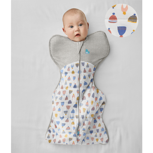 Swaddle Up™ Warm 2.5 TOG Happy Hats Print White