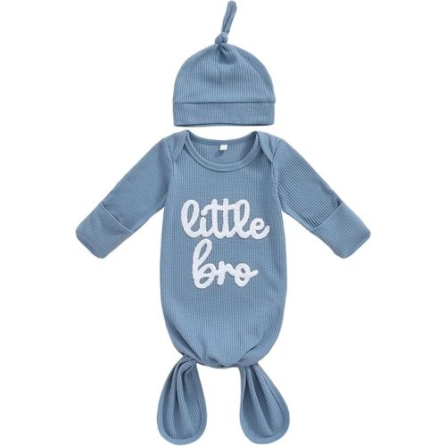 CIYCUIT Knotted Baby Gowns Newborn Coming Home from Hospital Outfit