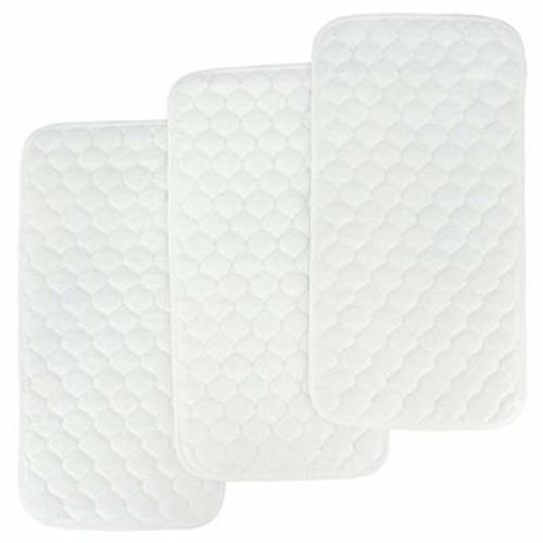 BlueSnail Quilted Thicker Waterproof Changing Pad Liners,3 Count(Snow White 13” x 27”)