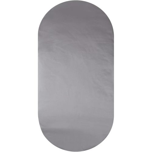 Silk Bassinet Sheet - 100% Pure Mulberry Silk Sleep Surface- 19 Momme 6A High-Grade Fibers for Baby Hair for Hourglass, Oval,Rectangle Pads/Mattress with Satin Skirt Grey