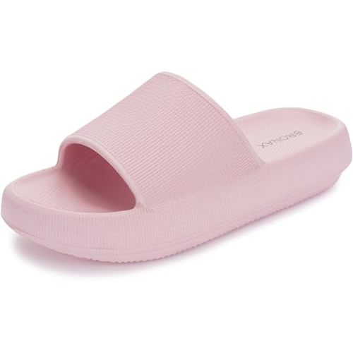 BRONAX Pillow Slippers for Women and Men | House Slides Shower Sandals | Cushioned Thick Sole