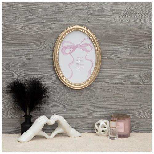 God Is Within Her Bow Oval Wood Wall Decor