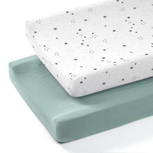 Termichy Muslin Changing Pad Covers: Baby Diaper Changing Table Covers - Changing Pad Sheets for Boys Girls