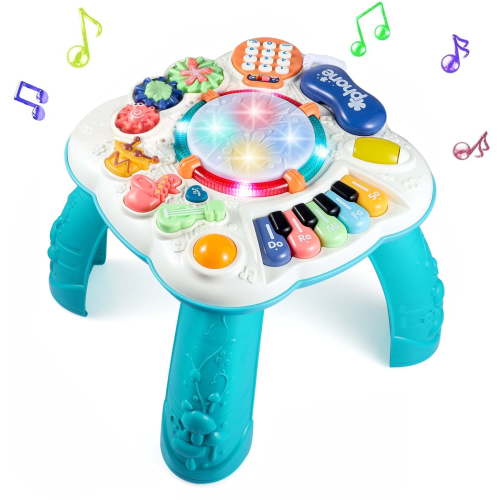Interactive Musica, Play Table for Toddlers | Educational & Fun Cognitive Development Activity Center Engaging Baby Activity Center for 6 12 18 Months Old- Safe, Sturdy