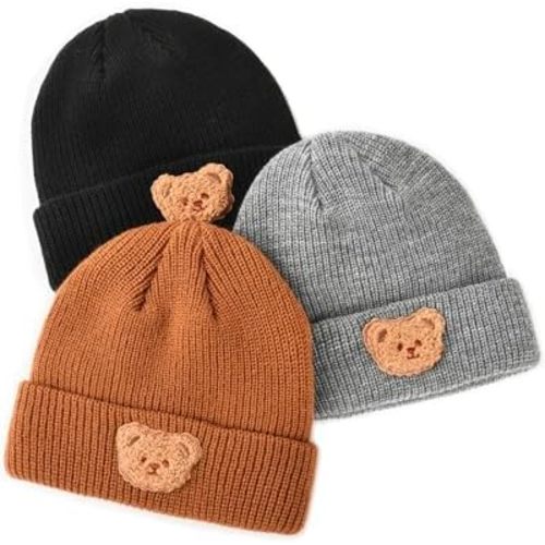 Camptrace Baby Beanies,Infant Toddler Beanie,Double-Layer Soft Warm Cable Knit Winter Hat for Boys Girls