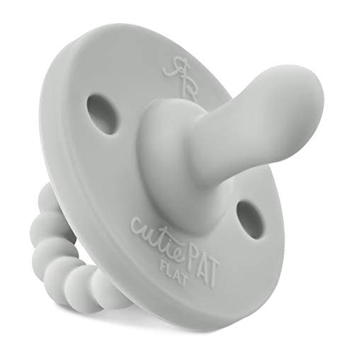 Ryan and Rose Cutie PAT Pacifier Grey Flat