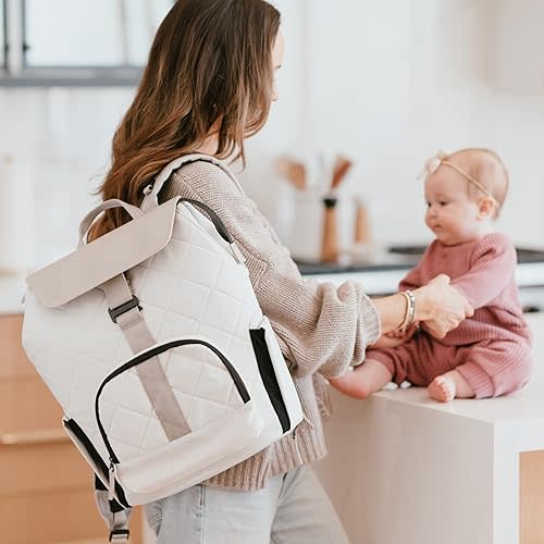 PAPERCLIP JoJo Diaper Bag Backpack - Eco Friendly - Large - Multifunctional (Mushroom)