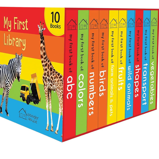 My First Library: Boxset of 10 Board Books for Kids