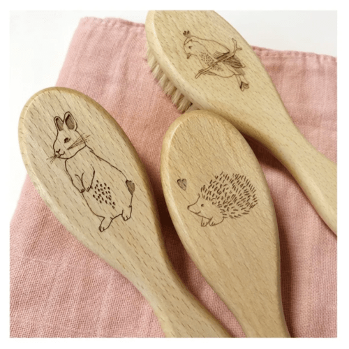 Hedgehog Beach Wood and Silk Brush