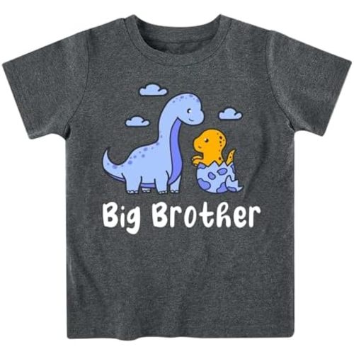 Funnycokid Big Brother T Shirt for Toddler Boys Tee Construction Promoted Short Sleeve 1-6 Years