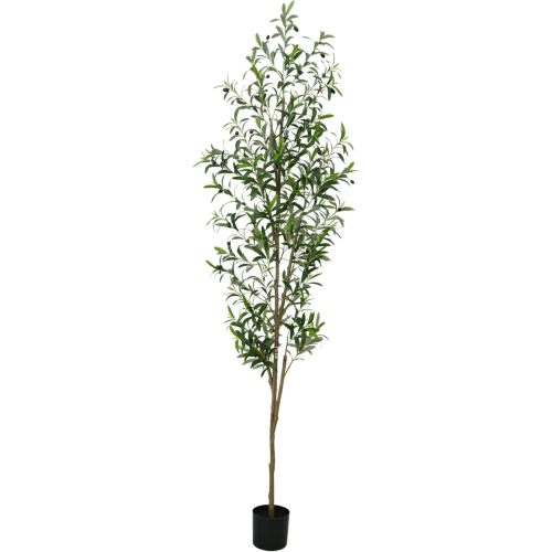 7FT Artificial Olive Tree, Tall Faux Olive Trees with Realistic Leaves and Fruits,Fake Olive Tree for Home Office Decor
