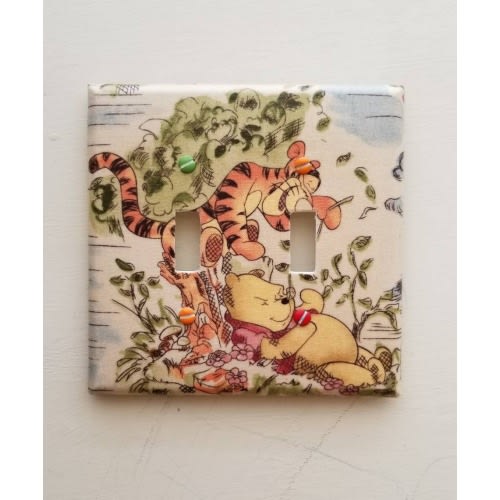 Winnie the pooh themed Light Switch - Outlet Cover- Switch Plate Cover-Nursery Decor- Light switch cover- pooh bear and Friends room decor