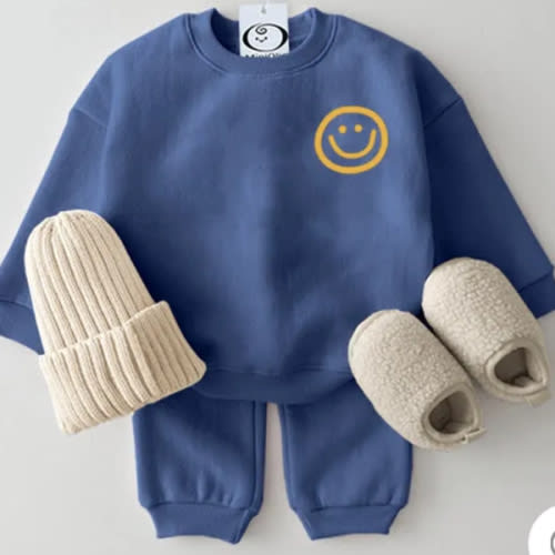 Baby 2-Piece Simple Cute Smile Set 12-18M