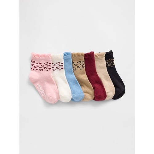 Baby & Toddler Ruffle Quarter Crew Socks (7-Pack)