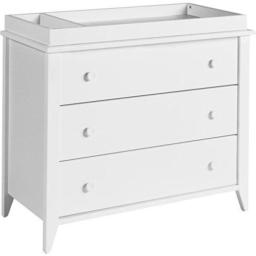 Babyletto Sprout 3-Drawer Changer Dresser with Removable Changing Tray in White, Greenguard Gold Certified