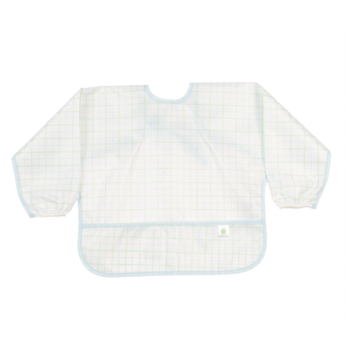 Blue and Green Windowpane Cover Everything Bib