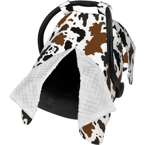 Cow Print Skin Baby Stuff Car Seat Canopy Cover Multi Use Nursing Cover for Newborn Carseat Canopy Mom Nursing Breastfeeding Covers Newborn Shower Gift