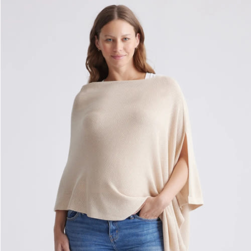 Lightweight Cotton Cashmere Nursing Shawl