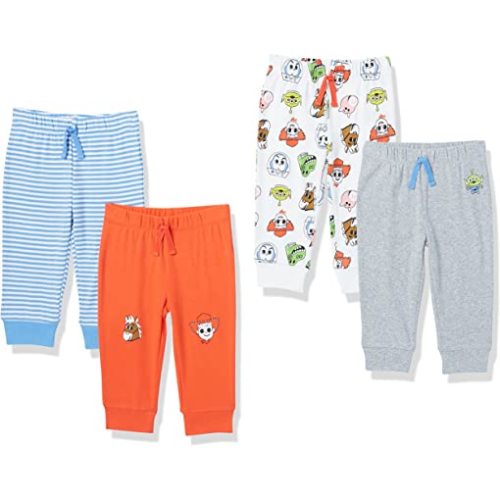 Amazon Essentials Disney | Marvel | Star Wars Baby Boys' Pants, Pack of 4