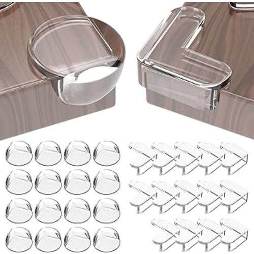 Corner Protectors Baby, 30 Pack Baby Proofing Corners and Edges, Baby Corner Protector Guards with Strong Adhesion, Furniture Corner Guard & Edge Safety Bumpers Clear