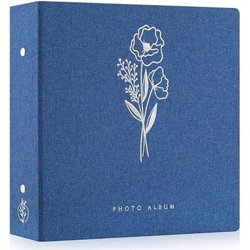 Lanpn Photo Album 4x6 1000 Pockets, Extra Large Capacity Linen Cover Picture Albums Holds 1000 Horizontal and Vertical Photos Blue
