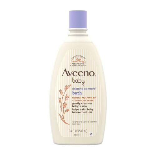 Aveeno Baby Nighttime Calming Comfort Bath, Body & Hair Wash - Lavender And Vanilla Scent - 18 Fl Oz