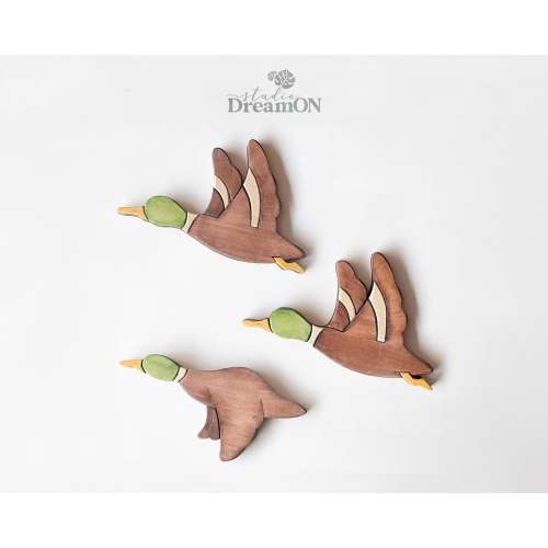 Flying Mallard Ducks Wooden Wall Art Decor - Lake House Decor for Wall - Fathers Day Gift