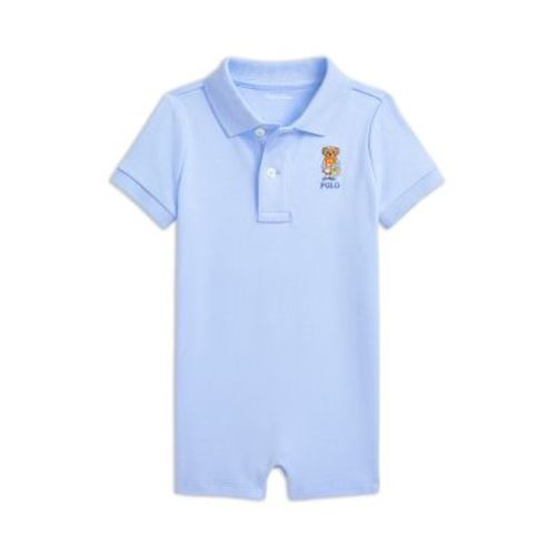 Boys' Polo Bear Soft Cotton Polo Shortall - Baby