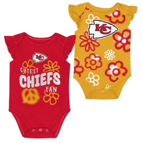 Girls Newborn & Infant Kansas City Chiefs Outerstuff The Sunshine Two-Piece Bodysuit Set