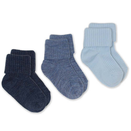 Wool Socks, Baby and Toddler, Blue 0-6 Months