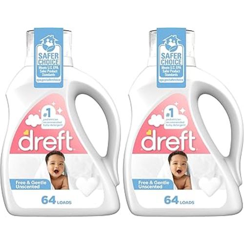 Dreft Liquid Laundry Baby Detergent Unscented 92 fl oz 64 loads (Pack of 2)