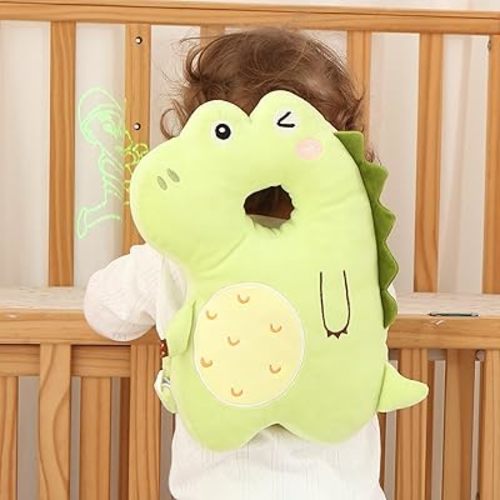 Baby Head Protector Backpack - Soft & Lightweight Head Protection Pillow for Bebe Walking and Crawling Dinosaur