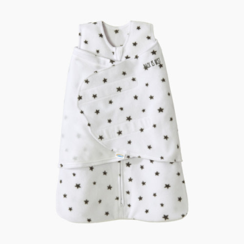 Halo SleepSack Swaddle micro fleece - Charcoal Mini Stars, Newborn
