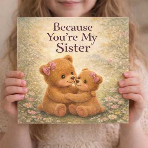 Personalised Sister Book – Because You’re My Sister | Custom Children’s Story | Big Sister Little Sister Keepsake