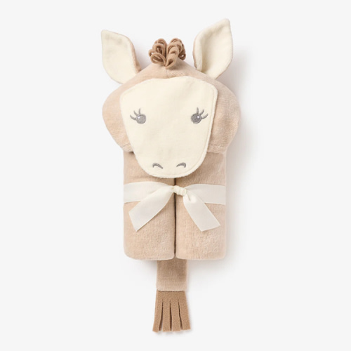Pony Hooded Baby Bath Wrap – Elegant Baby