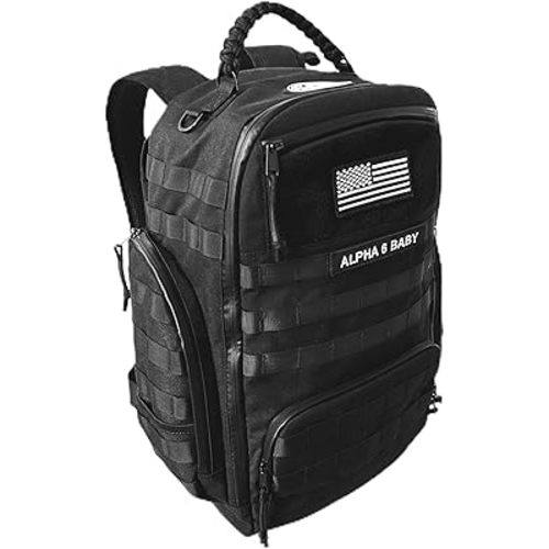 Diaper Changing Backpack | Diaper Bag for Dads w/Changing Pad, Discrete Concealed Pocket for Personal Items