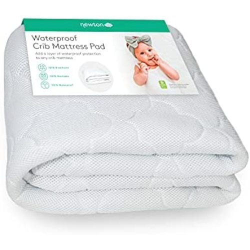 Newton Waterproof Mattress Crib Mattress Pad | 100% Breathable Proven to Reduce Suffocation Risk, Ultra-Plush, Universal Fit, 100% Washable