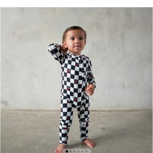 Court Culture X Everyday Leisure Checkerboard Zip Romper
