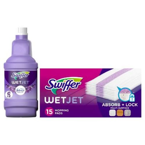 Swiffer Wetjet Pad & Solution Bundle Pack - 12ct