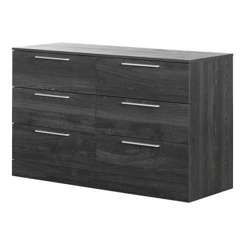 Step One Essential 6 -Drawer Gray Oak Dresser