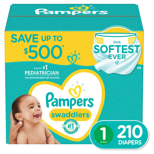 Pampers Swaddlers Diapers, Sizes Newborn-8 - Sam's Club