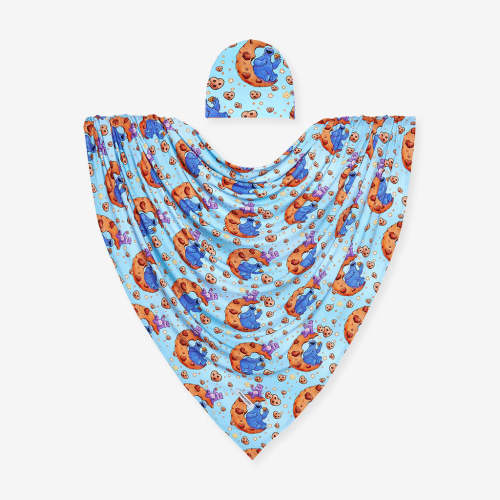 Care Bears™ Share Bear & Cookie Monster Swaddle Beanie Set
