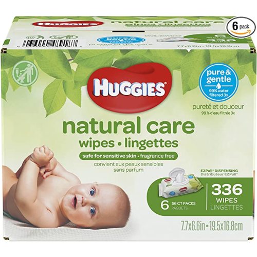 Lingettes Huggies - Natural Care - 20 x 56 pièces - 1 120