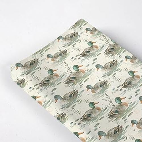 Watercolor Mallard Duck Leaves Baby Changing Pad Cover, Unisex Duck Nursery Diaper Changing Table Pad Mat Sheet for Boys Girls-16x32